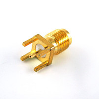 Connecteur coaxial RF femelle avec contact en cuivre, indice de protection IP67, pour montage sur circuit imprimé, 50 ohms, 12,4 GHz, pour instruments de mesure et de test