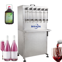 Machine de remplissage isobare de boissons gazeuses au CO2 en bouteilles en verre avec 6 buses, remplisseuses de bouteilles de liquide à débordement par gravité