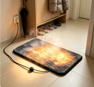Tapis de bain électrique en polyester épais et doux, antidérapant, séchage rapide, lavable et pliable, pour salle de bain, vente chaude 2026, fabriqué en Chine - Product Image 3
