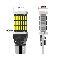 Bombilla Led T15 Súper Brillante YOBIS 12V 24V para Coche 4014 45smd Canbus 921 912 W16w Luz de Freno, Trasera y de Reversa en Blanco, Ámbar y Rojo