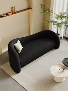 Sofá <span class=keywords><strong>Retro</strong></span> de Madera Negra de un Solo Asiento, Estilo Wabi-Sabi, para Salón de Belleza, Apartamento de <span class=keywords><strong>Alquiler</strong></span>, Sala de Estar <span class=keywords><strong>Pequeña</strong></span>, Tienda de Ropa, Recepción - Product Image 3