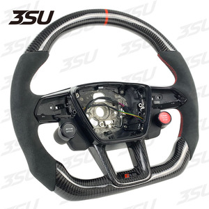 Volant en fibre de carbone avec bouton R8 Accessoires de voiture pour <span class=keywords><strong>Audi</strong></span> Q5 S6 <span class=keywords><strong>RS6</strong></span> A7 S7 RS7 A6L A7L A8 <span class=keywords><strong>RS6</strong></span> RS7 2019 2020 2021 <span class=keywords><strong>2022</strong></span> - Product Image 3