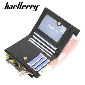 กระเป๋าสตางค์แบบสั้นสำหรับผู้ชาย Baellerry สีดำ กระเป๋าใส่เหรียญแบบมีซิป กระเป๋าสตางค์อเนกประสงค์ทันสมัย - Product Image 2