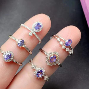 कारखाने उच्च गुणवत्ता वाली प्राकृतिक टैन्ज़ानाइट टेट्राममेट बैंगनी अंगूठी शादी या पार्टी के लिए डायमंड क्लासिक शैली की आपूर्ति करता है। - Product Image 2