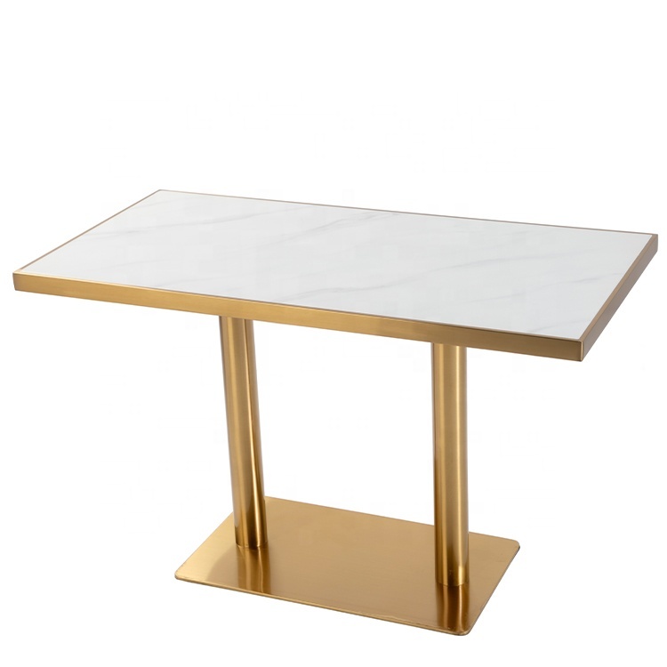 Commercial Restaurant Furniture Double Gold Stainless