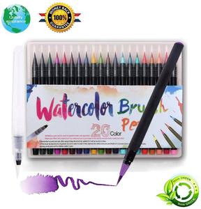 Juego de Rotuladores de Pincel de Acuarela Suaves y Flexibles de 20 Colores de Fábrica China para Dibujar - Product Image 1