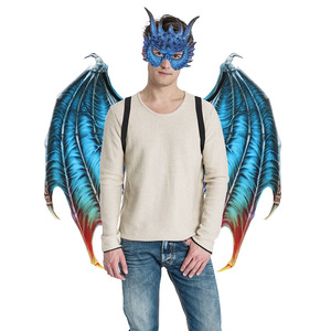 Conjunto de <span class=keywords><strong>Disfraz</strong></span> de Halloween para Adultos con Máscara de Dragón y Águila, Alas de Material Plástico para Hombres y Mujeres, para Fiestas, Bailes y Cosplay - Product Image 2
