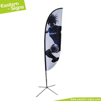 Drapeau plume en aluminium, style volant, pour extérieur, plage, avec mât, impression personnalisée, bannières publicitaires et de célébration