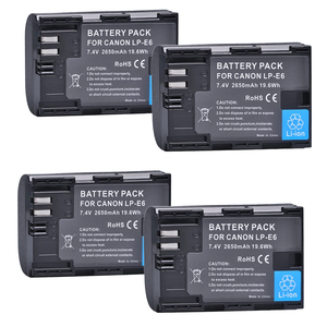 Pour <span class=keywords><strong>Canon</strong></span> EOS 5DS R 5D Mark II 5D Mark III 6D 7D 70D 80D XC10 Caméra <span class=keywords><strong>Batterie</strong></span> 2650mAh 7.2V LP E6 LPE6 LP-E6 E6N <span class=keywords><strong>Batterie</strong></span> Numérique - Product Image 1