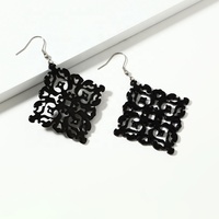 Boucles d'oreilles pendantes classiques en acétate écaille de tortue, certifiées BSCI ISO9001 SP GRS, nouveauté 2022, avec diamants et résine, pour femmes