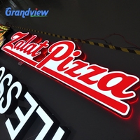 Conception de logo en lettres 3D éclairées, enseigne LED personnalisée pour les devantures de magasins, solution de signalisation publicitaire extérieure pour les entreprises, fabricant