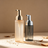 Flacon Distributeur de Savon Liquide Cosmétique en PET Transparent avec Pompe Moussante 100ml 120ml 150ml 200ml 250ml