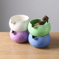 Ensemble de bols à matcha en céramique japonaise traditionnelle avec bec verseur, fouet en bambou, support, kit cadeau pour cérémonie du thé, écologique, fait main