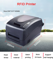 Fréquence globale UHF RFID Étiquette imprimante CBE Encodeur QR texte imprimé USB Imprimante De Bureau Soutien ISO18000-6C Pilote Libre D'approvisionnement
