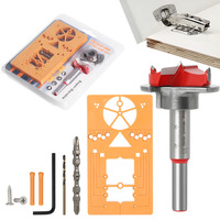 Kit de forets combinés pour charnières sans cache, localisateur de trous pour charnières et cadres de porte, réglable 35 mm, sans garantie