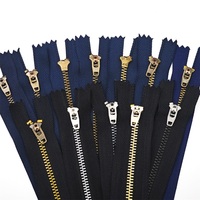Vente en gros, taille et couleur personnalisées, 3 #   5 #   8 #   10 #   Jeans en denim pour hommes et femmes, fermeture éclair automatique à l'arrière, fermeture éclair en métal pour jeans
