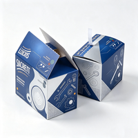 Boîte en carton ondulé pliable personnalisée avec impression offset couleur, pour l'emballage d'outils, avec motif mécanique, logo personnalisé