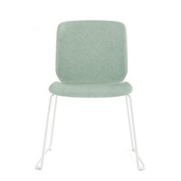 Chaises de réception de bureau avec pieds en métal chromé sans accoudoirs, multi-usages, pour salle d'attente de conférence, solide, pour clients