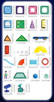 Venta caliente juguetes educativos 69 PCS bloques de construcción magnéticos juego de carreras de mármol de plástico azulejos magnéticos juguete con bola