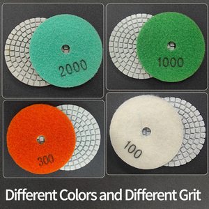 <strong>3</strong> Inch Diamond Buffing Pads Wet/Dry Granite Stone 40-2000# Grit <strong>Hook</strong> <strong>and</strong> <strong>Loop</strong> Backing Drill Grinder Polisher Concrete Marble - Product Image 5