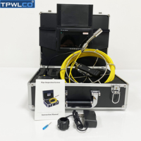 Caméra d'inspection de canalisation avec câble de 20 m, endoscope industriel 1000TVL CMOS H.265 avec objectif de 23 mm, système d'inspection de tuyaux portable de 7 pouces