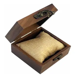 Small walnut memory keepsake box chest natural unfinished gift wholesale jewelry walnut wood box with hinged lid Walnut Wood Box