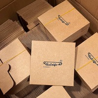 Kotak Penyimpanan Kertas Persegi, Amplop Kertas, Magnet Kulkas, Lencana Perhiasan, Lensa Kacamata Retro Kecil Putih Coklat Kustom