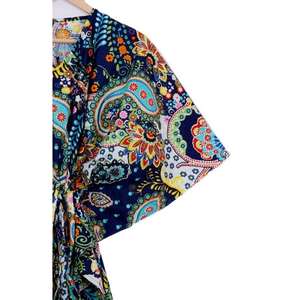 Kaftan en coton tissé fait main sur mesure pour femme, style ample à imprimé indien, idéal pour l'été et les loisirs printaniers - Product Image 2