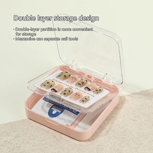 Empty Transparent Two Layer Plastic <strong>Nail</strong> Tips Organizer Display Storage Case Press on <strong>Nail</strong> Storage <strong>Box</strong> - Product Image 3