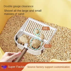 不锈钢猫砂铲 纤细孔加厚长柄中空宠物铲神器 中国 - Product Image 2