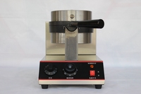 Gaufrier rotatif unique Commercial antiadhésif en acier inoxydable, équipement pour Snacks, 1 plaque, gaufrier rotatif