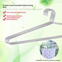 Crochets de suspension robustes en acier inoxydable, conception extra-épaisse et allongée pour sécher les draps et les couettes, résistants à la rouille