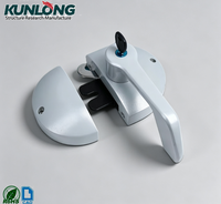 Poignée de porte de four en acier inoxydable KUNLONG SK1-704, loquet en alliage de zinc, loquet de compression plaqué zinc en plastique