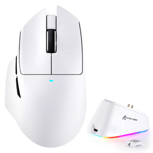 Souris de jeu ATTACK SHARK V6 ultra-légère, tri-mode, taux de polling 1000 Hz, pilote IA intelligent basé sur le cloud, capteur PAW3311 - Product Image 1