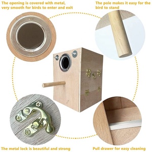 Chuồng Nuôi Vẹt Nhà Giao Phối Chim Gỗ Chuồng Chim Chuồng Vẹt - Product Image 3