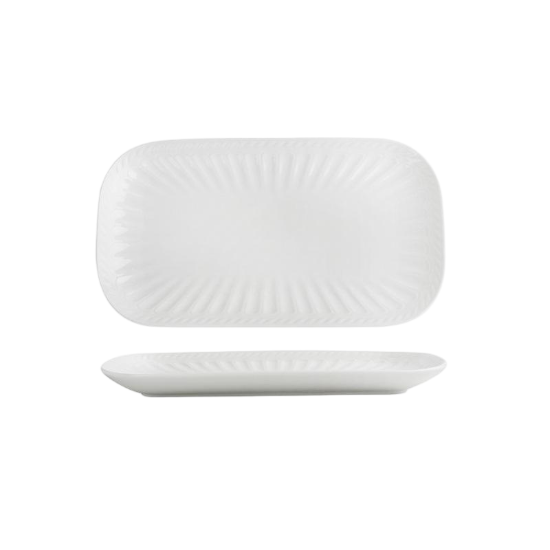 White 12-inch long plate