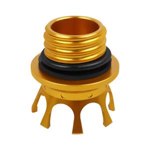 Bouchon de réservoir d'essence en aluminium avec couronne de roi pour moto, filetage droit, pour Harley Sportster - Product Image 3