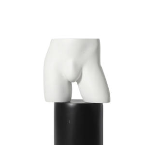 Manekin Pria Fiberglass Putih Setengah Badan untuk Pajangan Pakaian Dalam Dijual - Product Image 1