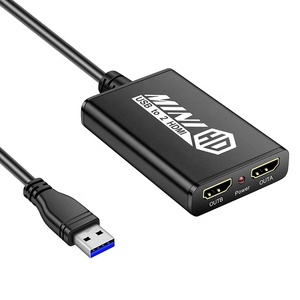 HD 1080P <span class=keywords><strong>USB</strong></span> <span class=keywords><strong>a</strong></span> <span class=keywords><strong>USB</strong></span> 3,0 <span class=keywords><strong>a</strong></span> Dual <span class=keywords><strong>HDMI</strong></span> 2 puertos convertidor de video adaptador Cable adaptador para computadora portátil <span class=keywords><strong>a</strong></span> TV - Product Image 1