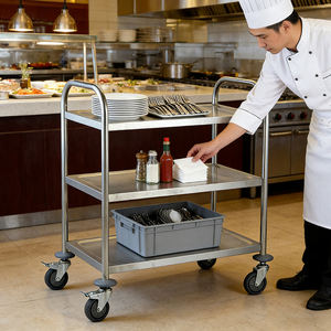 Rak Pendingin Loyang Roti Perak Kapasitas Besar Berdiri Sendiri dari Baja Tahan Karat 201 untuk Peralatan Dapur Restoran Hotel - Product Image 1