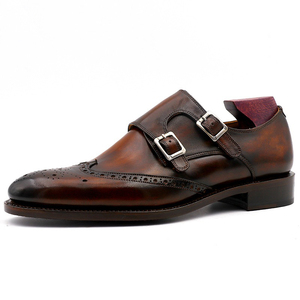 Chaussures Oxford <span class=keywords><strong>Goodyear</strong></span> Welt pour Hommes, avec Boucle de Ceinture, Noires, pour Bureau et Affaires, Chaussures de Créateur Personnalisées pour Hommes - Product Image 4