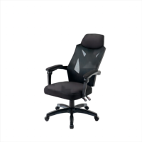 Chaise de jeu élégante Black Tech Cool Design en cuir maillé chinois mobilier de bureau ergonomique inclinable pivotant en métal fer