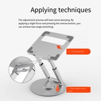 Support de bureau pliable réglable 10 ''-17'' en alliage d'aluminium pour tablette et ordinateur portable compatible avec iPad