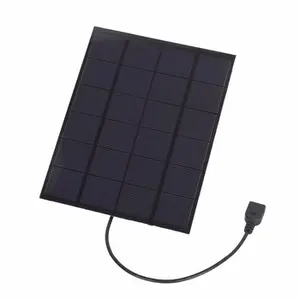 定制5w 6w 5v手机充电器面板PET小型太阳能电池板单声道迷你太阳能电池板充电器