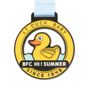 Medalla de Metal de esmalte suave de aleación de Zinc OEM personalizada precio al por mayor medalla de premio de moneda de gimnasia maratón con cinta - Product Image 2