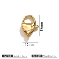 Boucle de homard en acier au titane sans décoloration boucle à ressort en acier inoxydable coeur Bracelet à bricoler soi-même bijoux bouton tête accessoires