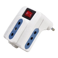 Adaptateur rotatif, adaptateur, prise 10A, 3 pièces, prise 10A, avec interrupteur