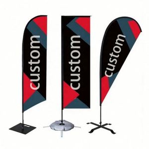 Custom Outdoor Teardrop Flying <b>Flags</b> Advertising Feather Beach Banner Premium Quality Beach and Flying Banners - Product Image 2