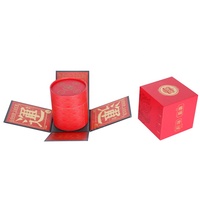 Boîte cadeau rigide écologique personnalisée avec couvercle amovible doublé d'éponge pour l'emballage du thé et du café, boîte en carton réutilisable