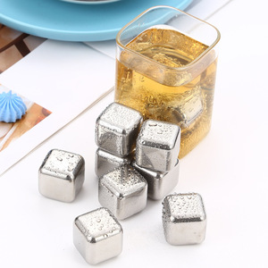 Pierres à whisky en acier inoxydable, cubes de glace réutilisables, ensemble de pierres à glace pour vodka et bière, refroidisseur à whisky, accessoires de bar - Product Image 1